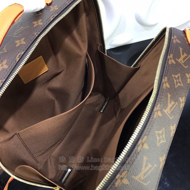 LV雙肩包 M44752 路易威登SoftTrunk小號雙肩包 縫綴鉚釘邊角 LV男背包 LV手提袋  ydh3109